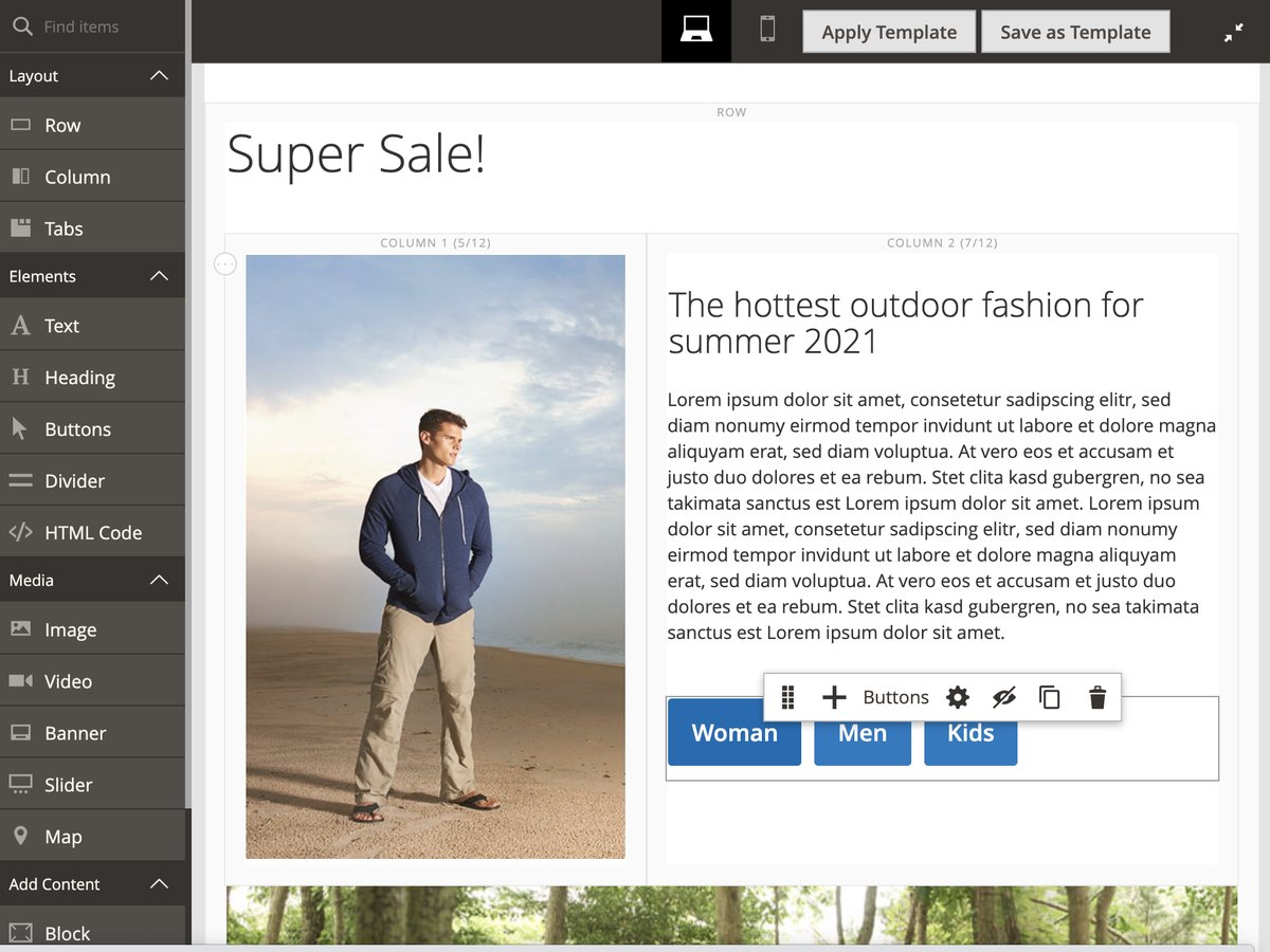 Magento Adobe Page Builder Commerce Screenshot 04