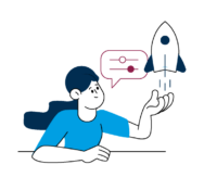 ecommerce strategy consulting rocket illustration