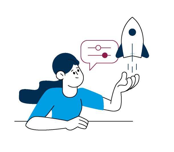 ecommerce strategy consulting rocket illustration