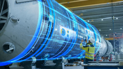 AR Concept: Industrial Engineer Uses Augmented Reality Digital T Digital Agentur Industrie & Maschinenbau